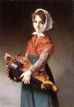 Jules Richomme „The hurdy-gurdy girl” 1879 &nbsp;
